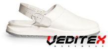 Sabot de travail plat en cuir SRC