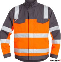 Veste orange/gris