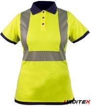 Polo femme haute visibilité 100% polyester