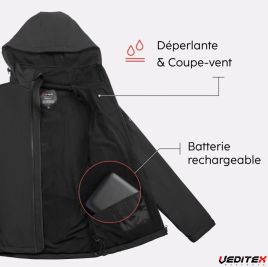 Veste softshell chauffante