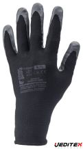 Gant de protection polyester noir enduction nitrile - 4.1.2.1.X. [1NIBB]