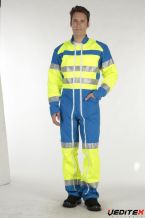 Combinaison fluo/ azur