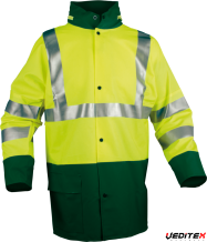 Veste de pluie haute visibilité enduction PVC, 310 g/m2