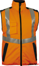 Gilet sans manches Haute Visibilité zone ATEX