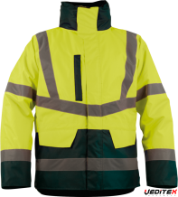 Parka haute visibilité doublure chaude fixe en ouate