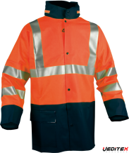 Veste de pluie haute visibilité enduction PVC, 310 g/m2