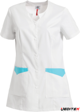 Blouse de travail femme manche courte cintrée [SONIA]