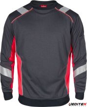 Sweatshirt gris / rouge