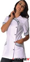 Blouse de travail femme avec biais contrasté - ORIANE [ORIANE]