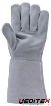 Gants croûte vachette manchette 15 cm