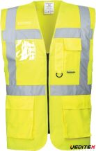Gilet haute visibilité avec fermeture éclair zip, multi poches-S476 [S476]