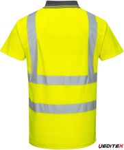 Polo haute visibilité 100 % polyester nid d'abeille