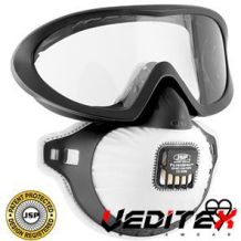 Lunette de protection et masque respiratoire intégré FFP3- AGE-130-201 [JSP-AGE130-201]