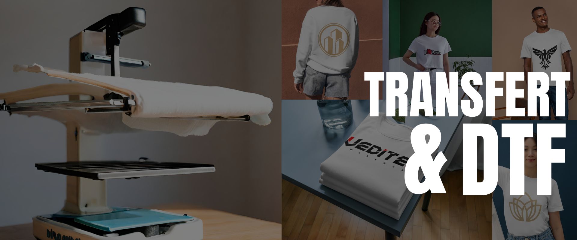 Transfert & DTF thermocollant sur vos textiles professionnels