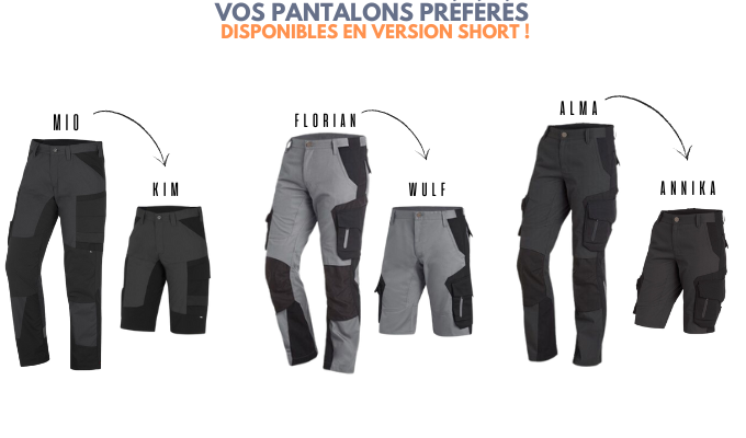 Pantalons disponibles en version short