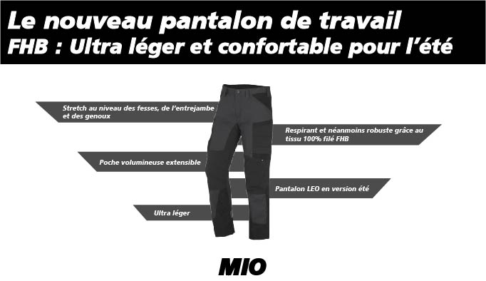 Pantalon de travail léger pour l'été